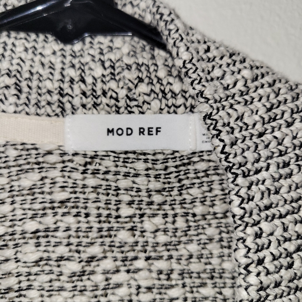 Mod Ref Cream Texture Knit Wrap Cardigan - image 2